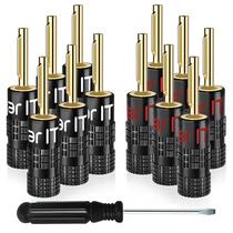 Banana Plugs GearIt Pin Plug Parafuso fechado banhado a ouro 24K Banana Plugs GearIt Pin Plug Parafuso fechado banhado a ouro 24K