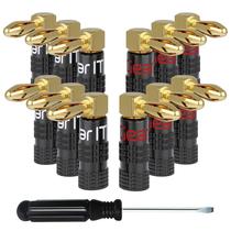 Banana Plugs GearIt Right Angle para fio de alto-falante (6 pares)