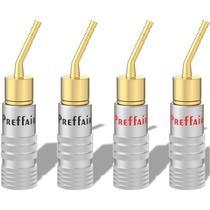 Banana Plugs Preffair, conectores de pinos de 2 mm, banhados a ouro 24 quilates, 4 unidades Banana Plugs Preffair, conectores de pinos de 2 mm, banhados a ouro 24 quilates, 4 unidades