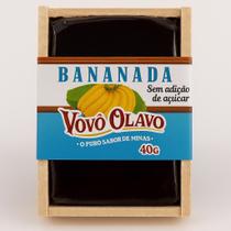 Bananada Zero Açúcar Vovô Olavo 40g Caixinha de Madeira para Presente Bananada Zero Açúcar Vovô Olavo 40g Caixinha de Madeira para Presente