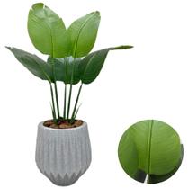 Bananeira Artificial Com Vaso Origami Completo Casa Sala