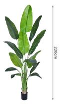 Bananeira Artificial Para Decoração Sala Árvore Real Toque Com 2.20m, Plantas para Decoração de Casa e Escritório.