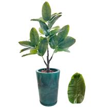 Bananeira Artificial Planta Com Vaso Folhas Cheias Decoração