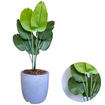 Bananeira Artificial Premium E Vaso Bojo Completo Decoração