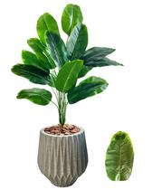 Bananeira Buquê Planta Artificial Com Vaso Polietileno