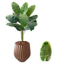 Bananeira Buquê Planta Artificial Com Vaso Polietileno Bananeira Buquê Planta Artificial Com Vaso Polietileno
