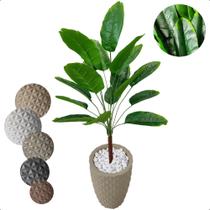 Bananeira Ornamental Planta Artificial com Vaso Decoração - Flor de Mentirinha