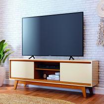 Bancada 164m Atlas com Portas Deslizantes e Pés Usinados - Cinamomo/ Off White Madetec