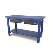 Bancada Aberta Com 2 Gavetas E Tampo Metálico Tramontina Pro Azul Tramontina