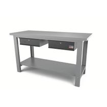 Bancada Aberta Com 2 Gavetas E Tampo Metálico Tramontina Pro Cinza Tramontina