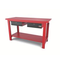 Bancada Aberta com 2 Gavetas e Tampo Metálico Tramontina PRO Vermelho