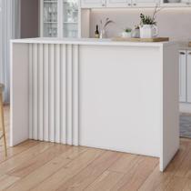 Bancada Alta Ilha Gourmet Americana Henn - Branco HP