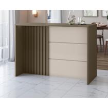 Bancada Alta Ilha Gourmet Connect Henn - Duna/Cristal