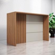 Bancada Alta Ilha Gourmet Requinte Henn - Nature/Areia