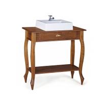 Bancada Aparador Mini Lavabo com Cuba 1 Gaveta Pés Luiz XV Dália 3062 Linz Móveis