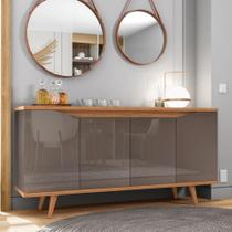 Bancada Aparador Mirabel Cinza Pérola Noce 4 Portas Bancada Aparador Mirabel Cinza Pérola Noce 4 Portas