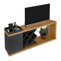 Bancada Aparador para TVs até 60 Polegadas Lima Carvalho Grafite