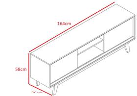 Bancada Atlas para TV de até 70 polegadas - Cinamomo Off White - Madetec