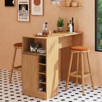 Bancada Balcão Ilha de Cozinha Gourmet 1 Porta e Adega Menu Móveis Freijó