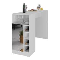 Bancada Balcão/mesa de Cozinha com Adega 1 Porta e Espelho Multimóveis Mp2248 Branco Bancada Balcão/mesa de Cozinha com Adega 1 Porta e Espelho Multimóveis Mp2248 Branco