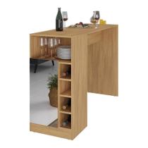 Bancada Balcão/mesa de Cozinha com Adega 1 Porta e Espelho Multimóveis Mp2248 Madeirado Bancada Balcão/mesa de Cozinha com Adega 1 Porta e Espelho Multimóveis Mp2248 Madeirado