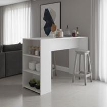 Bancada Balcão Mesa para Cozinha 136cm 0565 Menu Móveis Branco