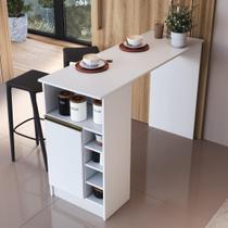 Bancada Balcão para Cozinha 140cm 1 Porta com Nichos Atenas Fidelitá Branco Bancada Balcão para Cozinha 140cm 1 Porta com Nichos Atenas Fidelitá Branco