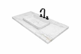 Bancada Banheiro 70x40 Tampo Para Pia em porcelanato cor:calacata ouro