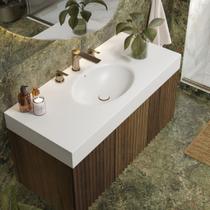 Bancada Banheiro com Cuba Esculpida Oval Oasis 100 cm