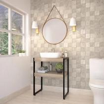 Bancada Banheiro Estilo Industrial em AÇO/MDF