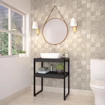 Bancada Banheiro Estilo Industrial em AÇO/MDF