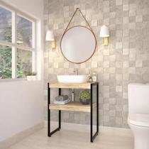 Bancada Banheiro Estilo Industrial em AÇO/MDF