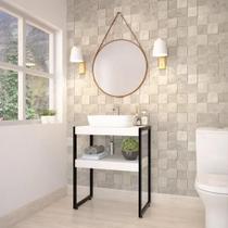 Bancada Banheiro Estilo Industrial em AÇO/MDF