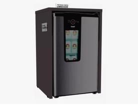 Bancada Bar Para Embutir Cervejeira Frigobar Adega Vinhos GRAFITO