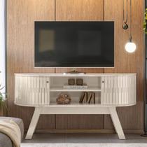 Bancada Barcelona p/ TV Até 55 polegadas Rack Design Curvo e Moderno para Salas Sofisticadas Pratikza