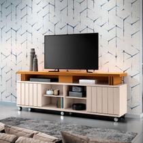 Bancada Briz 1,80m Off White/Cinamomo Design Moderno, Elegância e Funcionalidade HB Móveis