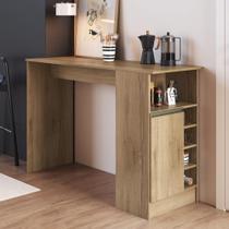 Bancada Cantinho do Café 140cm com Nichos e 1 Porta Atenas Fidelitá Castani Bancada Cantinho do Café 140cm com Nichos e 1 Porta Atenas Fidelitá Castani