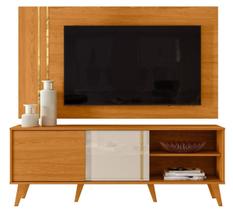 Bancada com Painel para Tv até 65 Polegadas Ares Cinamomo/Off White