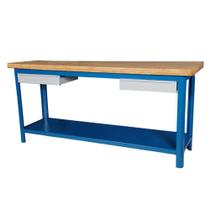 Bancada Com Tampo de Compensado 2 Gavetas 200x60x92cm - 202CD - FERCAR Bancada Com Tampo de Compensado 2 Gavetas 200x60x92cm - 202CD - FERCAR
