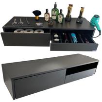 Bancada Console para Barbearia Preto Em MDF