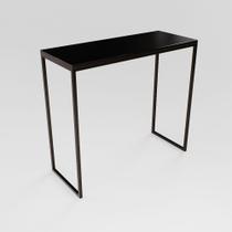 Bancada Cozinha Balcão Gourmet Preto 120cm Tampo Preto