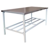 Bancada De Apoio Tampo Inox 1,40m X 0,60m Ba 1400/600 - Metalcubas