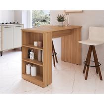 Bancada de Cozinha com Nicho Decorativo em MDP 60cm Bege/Freijó