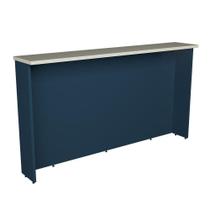 Bancada De Cozinha Herval Viana, Azul Orion e Cinza Argila, 200 Cm