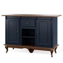 Bancada de Cozinha Ilha de Madeira Alta Hannover com 2 Portas e 1 Gaveta - M560705