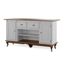 Bancada de Cozinha Ilha de Madeira Alta Hannover com 2 Portas e 2 Gavetas - M560710