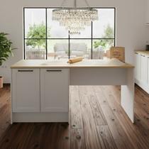Bancada de Cozinha Moderna em MDF 4 portas com Tampo 180cm Grazi Tecnomobili Bancada de Cozinha Moderna em MDF 4 portas com Tampo 180cm Grazi Tecnomobili