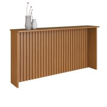 Bancada de Cozinha Munique 208 Cm Ripado Freijó - Indékes Bancada de Cozinha Munique 208 Cm Ripado Freijó - Indékes