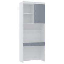 Bancada De Estudos Modulada 90cm 1 Prt Alpes Branco Grey Sky