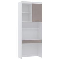 Bancada De Estudos Modulada 90cm 1Prt Alpes Branco/Cinammon